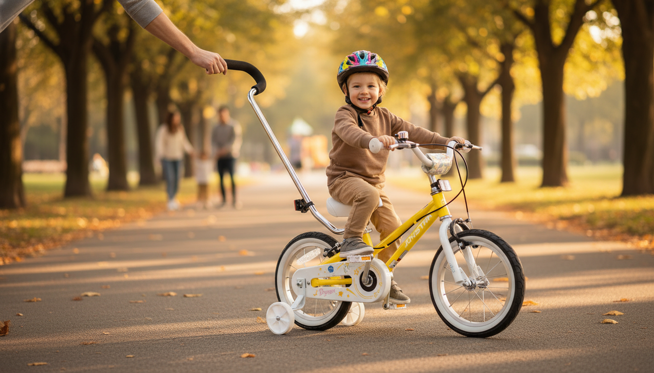 14-Inch Lightweight Kids Bike: Training Wheels + Push Handle
