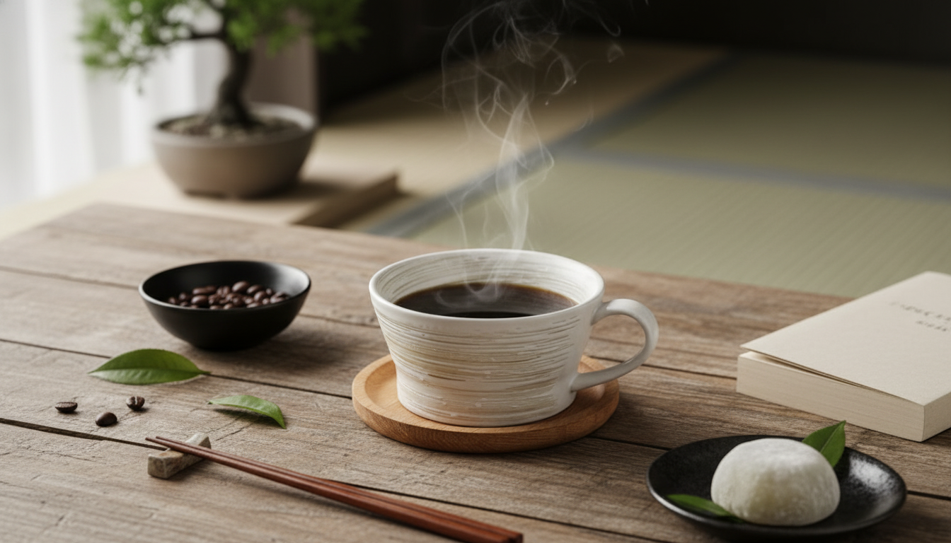 Minimal Japanese-Style 12 oz Ceramic Mug With Handle
