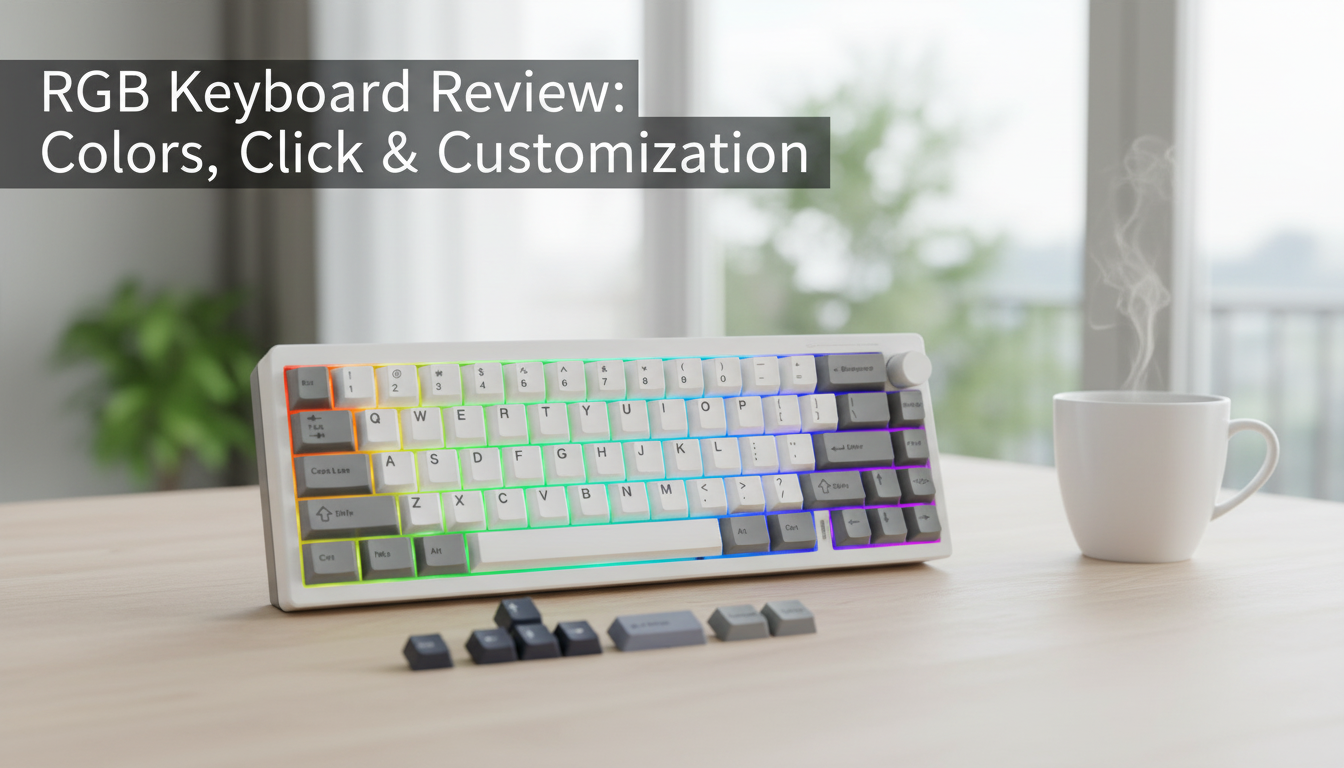 65% Wireless Mechanical Keyboard: Knob, Hot-Swap, QMK