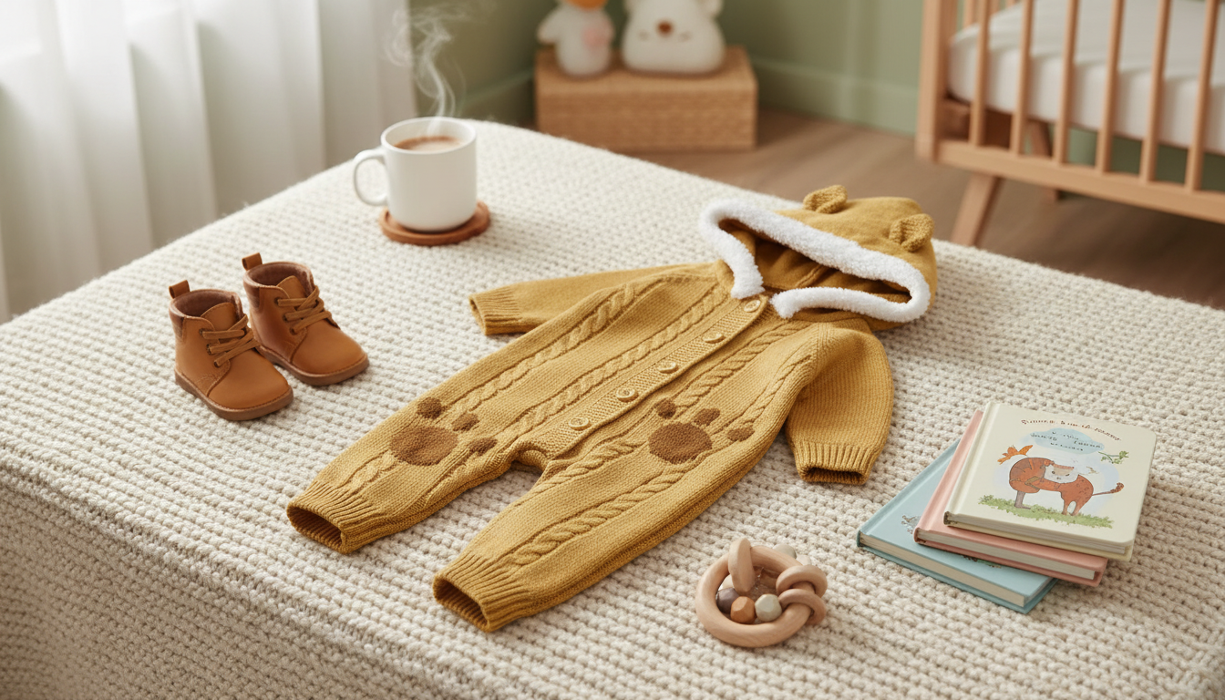 Baby Hooded Romper with Footprints: Cozy Fit Guide