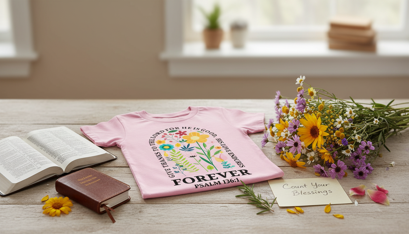 Boho Floral Toddler Bible Verse Tee: Soft Cotton Comfort