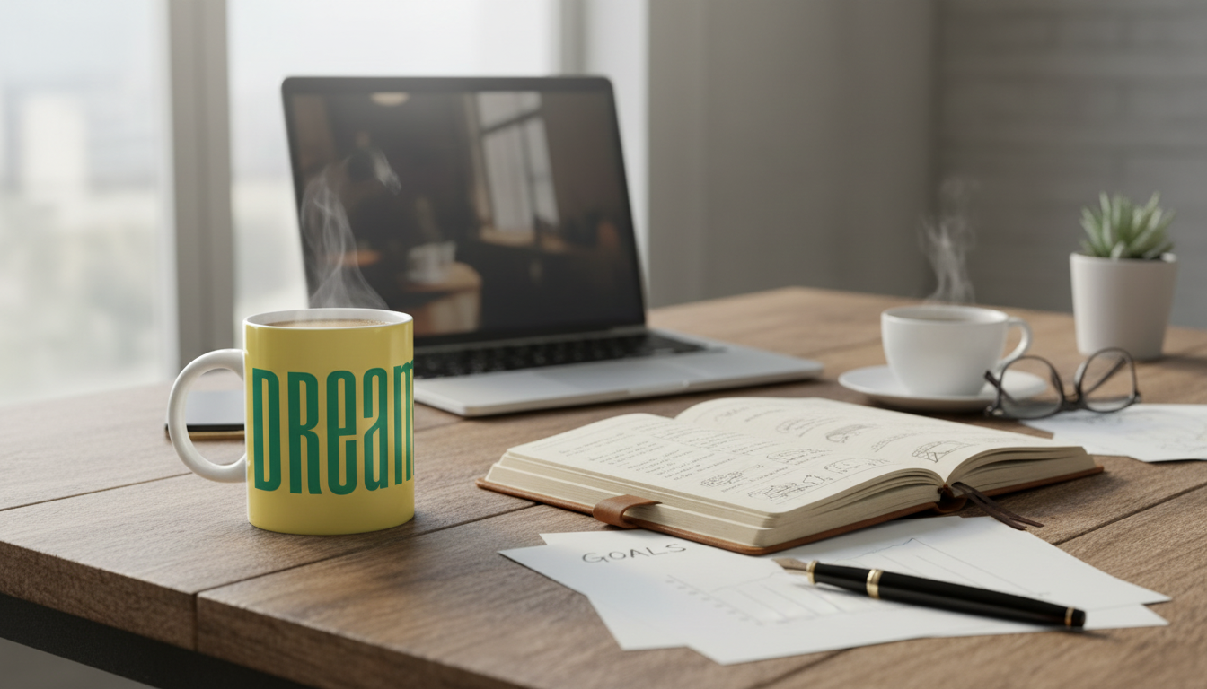 Dream 11oz Typography Mug for Coffee, Tea & Desk Decor