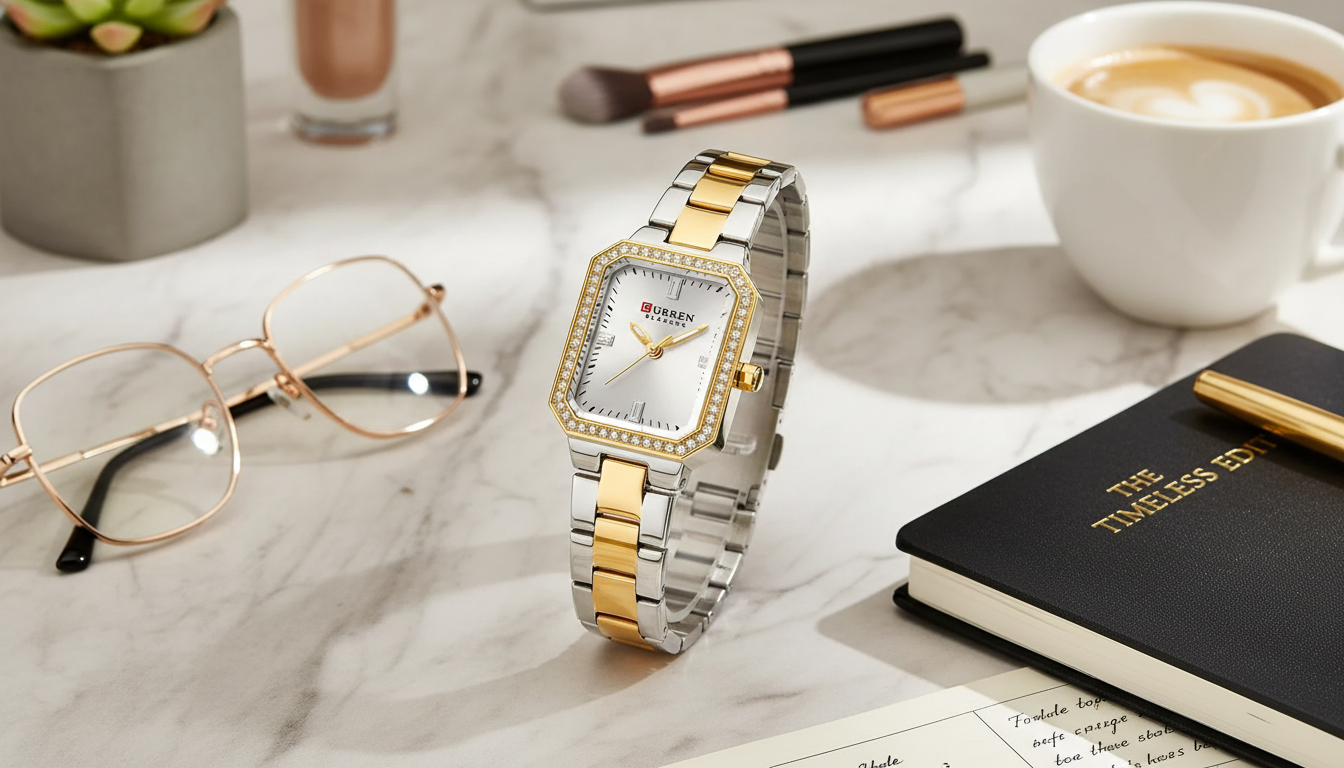 Stainless Steel Quartz Watch for Women: Elegant & Waterproof