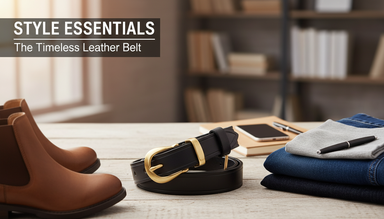 Style Guide: 2.4" Women’s Leather Belt, Brass Buckle