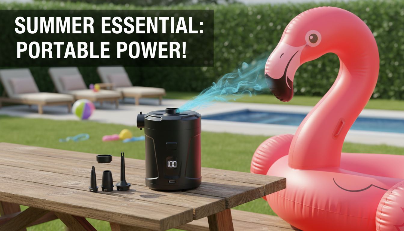 USB Rechargeable Portable Air Pump: 4 Nozzles, Anywhere