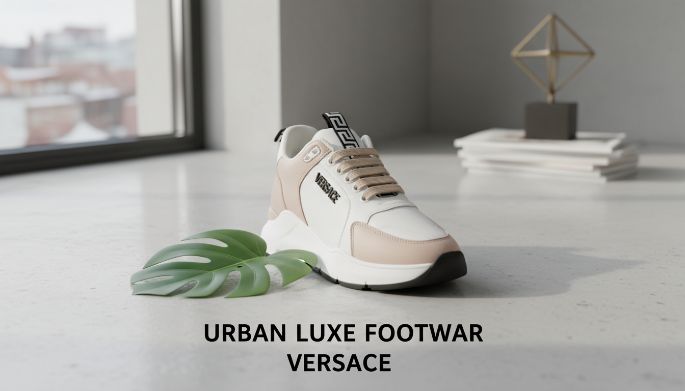 Versace Medusa Sneakers: Light Pink & White Comfort