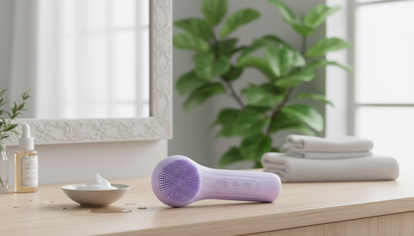 Waterproof Sonic Facial Cleansing Brush for Shower Use