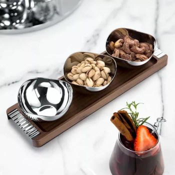 Nordic Dessert Plate & Walnut Tray: Style + Care